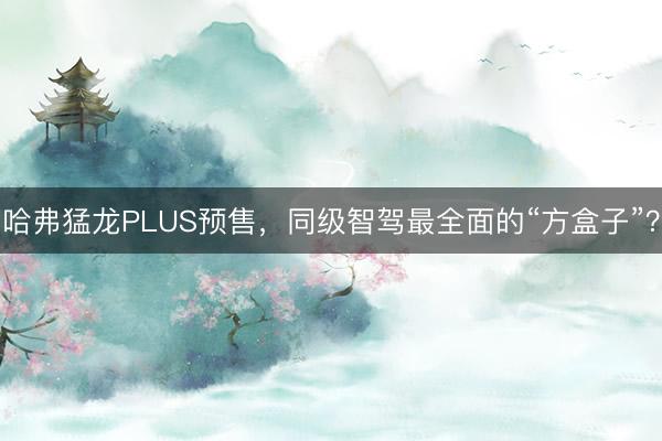 哈弗猛龙PLUS预售，同级智驾最全面的“方盒子”？