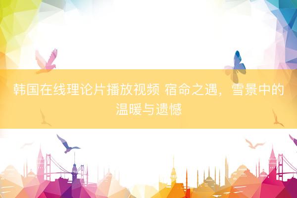 韩国在线理论片播放视频 宿命之遇，雪景中的温暖与遗憾