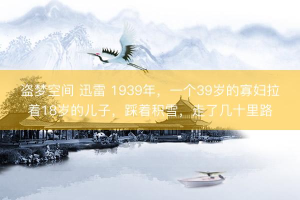 盗梦空间 迅雷 1939年，一个39岁的寡妇拉着18岁的儿子，踩着积雪，走了几十里路