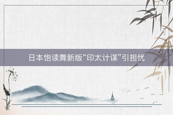 日本饱读舞新版“印太计谋”引担忧
