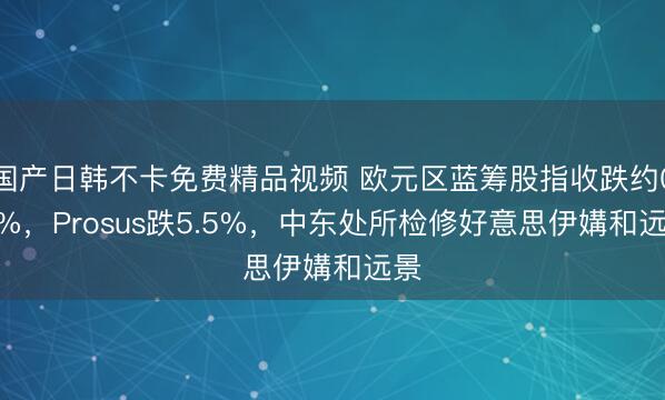 国产日韩不卡免费精品视频 欧元区蓝筹股指收跌约0.9%，Prosus跌5.5%，中东处所检修好意思伊媾和远景