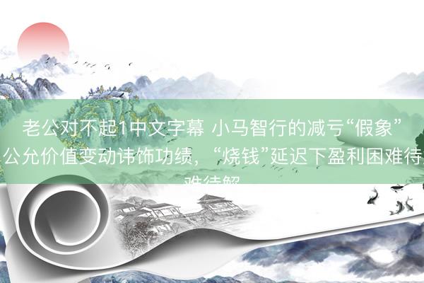 老公对不起1中文字幕 小马智行的减亏“假象”：公允价值变动讳饰功绩，“烧钱”延迟下盈利困难待解